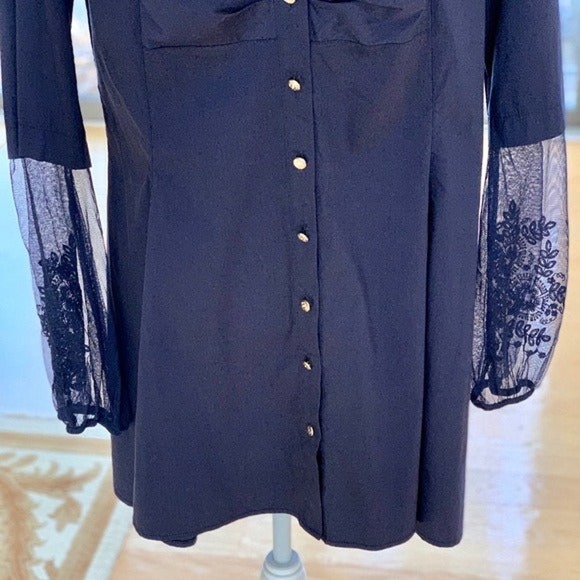 Jane & John Embroidered Lace Tunic Top in Navy Size XL - Picture 4 of 8